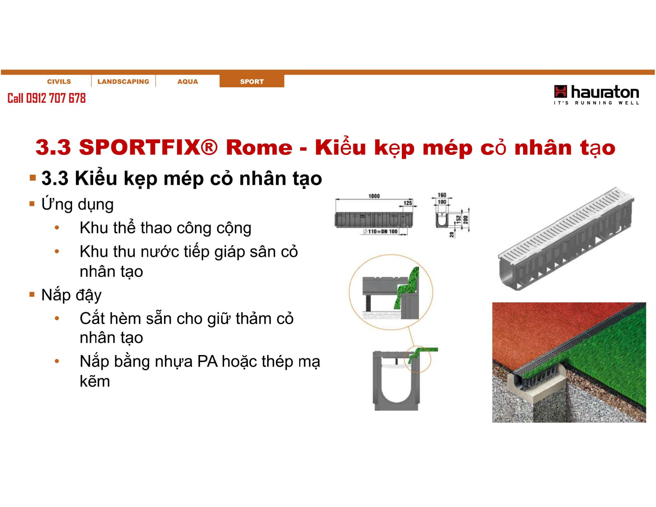 Hauraton cho sân vận động